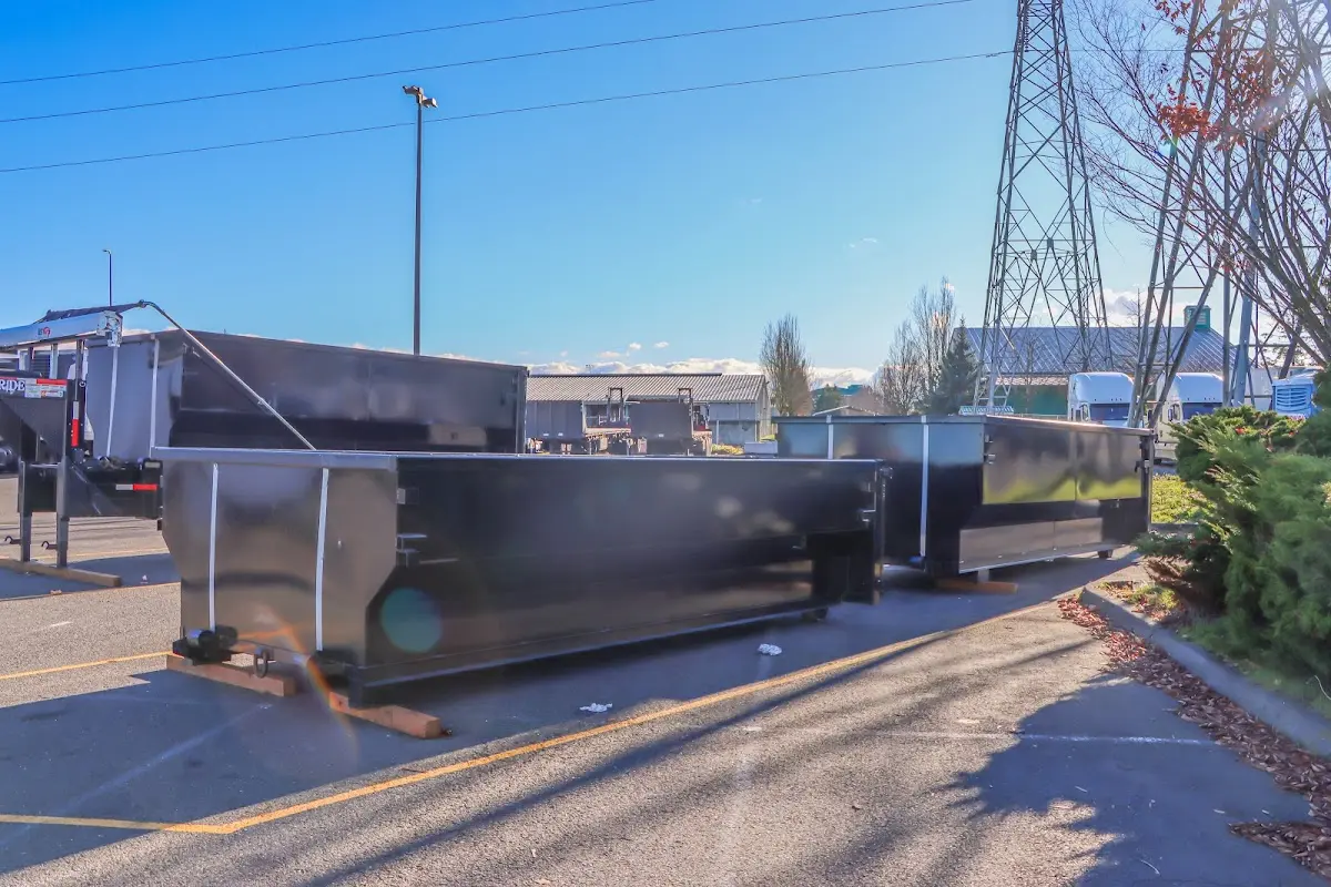 Roll-off dumpster ready for waste disposal at job site for 20 Yard Dumpster Rental in West Plains
